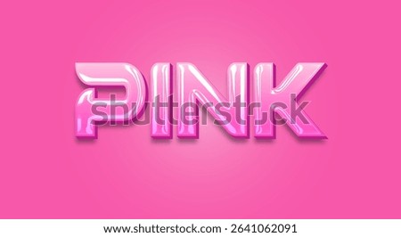 Pink Chrome Style 3d editable text effect template