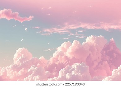 Nubes rosas en un