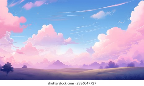 nubes rosas sobre el