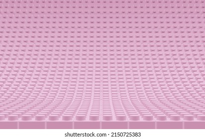 Pink Color Block Interior Background 3d Rendering