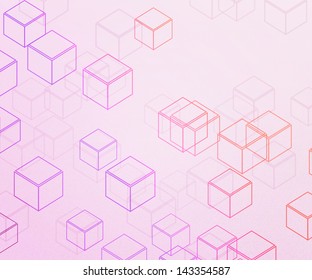 Pink Cubes Background