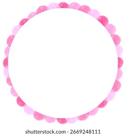 pink Dot Circle Frame Border