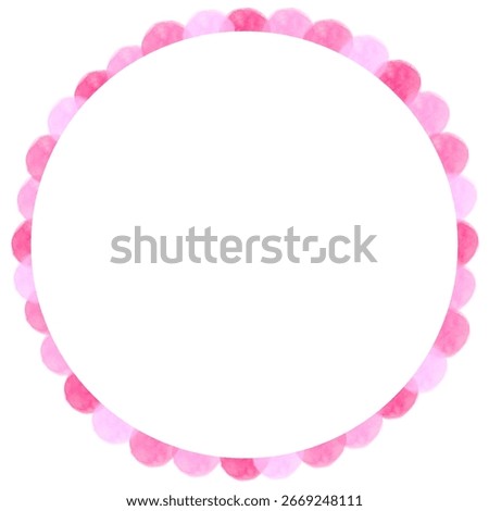 pink Dot Circle Frame Border