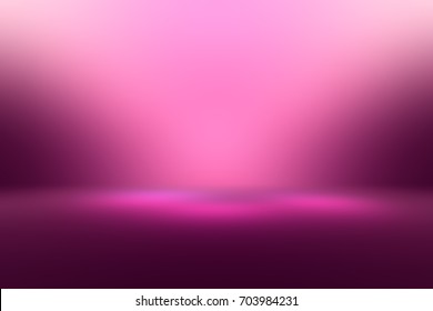 Pink Empty Room Studio Gradient Used For Background And Display Your Product