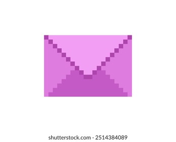 pink envelope logo pixel art illustration - Powered by Shutterstock