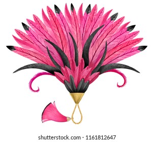 Pink Feather Fan