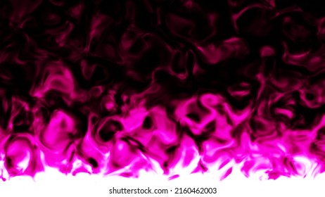 Pink Fire Background. Flames Backdrop. Burning Gas In Slow Motion. 3D Render.