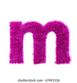 Pink Fur Lowercase Letter H Stock Illustration 67491532