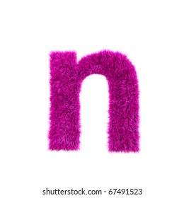 Pink Fur Lowercase Letter H Stock Illustration 67491532