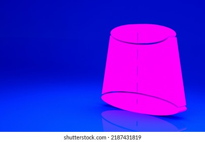 Pink Geometric Figure Icon Isolated On Blue Background. Abstract Shape. Geometric Ornament. Minimalism Concept. 3d Illustration 3D Render.