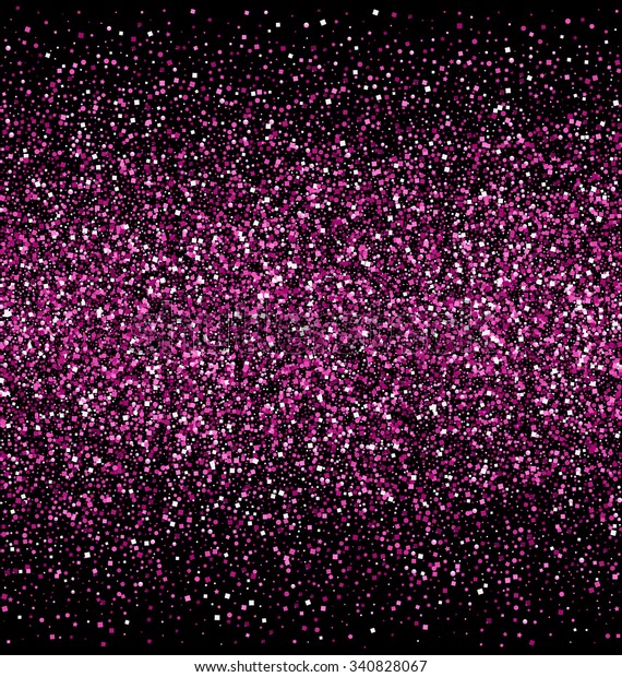 Pink Glitter Isolated On Black Background Stock Illustration 340828067