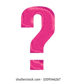 Pink Glitter Question Mark