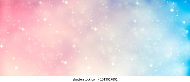 Pink, Golden And Blue Fairytale Abstract Background. Dreamy Atmospheric Texture 