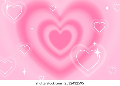 Fondo corazón rosa con