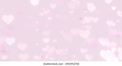 Pink Heart Bokeh Background. Valentine Concept