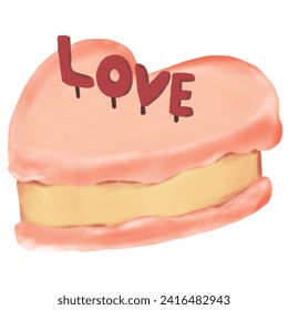 Pink heart cake with red love candles - Powered by Shutterstock