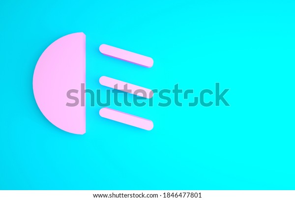 Pink High
beam icon isolated on blue background. Car headlight. Minimalism
concept. 3d illustration 3D
render.