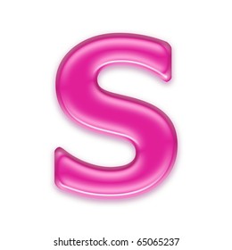 Pink Jelly Letter Isolated On White Stock Illustration 65065237 ...