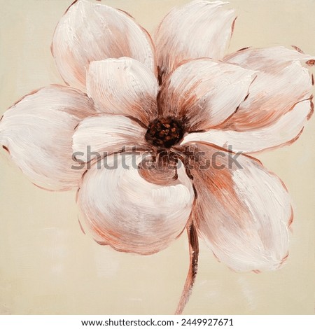 Pink, large flowers, impression texture oil painting,Creative art, hand-painted, background materials, paintings, high-definition printing, wallpaper, home decoration