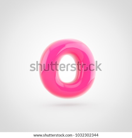 Pink Letter O Lowercase 3 D Rendering Stock Illustration 1032302344