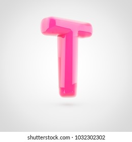 Pink Letter T Uppercase 3d Rendering Stock Illustration 1032302302 ...