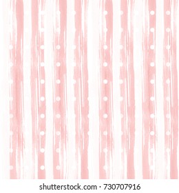 Pink Line Stripes. Pink Watercolor Background