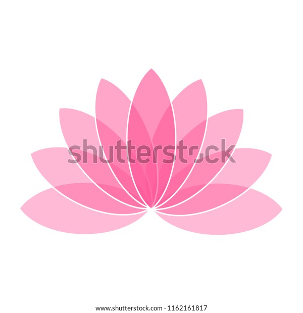 Pink Lotus Flower Icon Logo On Stock Illustration 1162161817 | Shutterstock