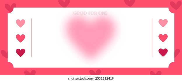 Pink Love Coupon, Customizable Romantic Gift Voucher for Valentine's Day, Anniversary, Cute Heart Coupon for Couples, Romantic Love Vouchers, Valentines Day Coupon, Best gift for boyfriend, girlfriend - Powered by Shutterstock