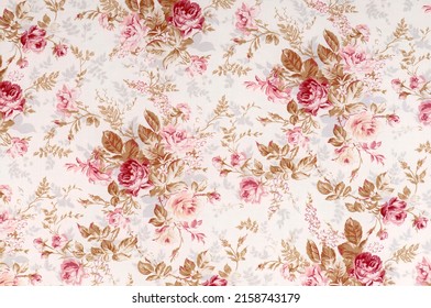 Pink Meadow Medium Antique Floral Fabric 