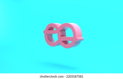 Pink Nautical Rope Knots Icon Isolated Stock Illustration 2203187581