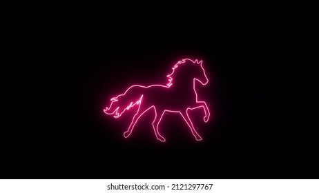 Neon horse Images, Stock Photos & Vectors | Shutterstock