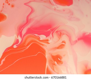 Pink orange marble art painting.