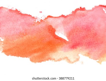 Pink And Orange Watercolor Background