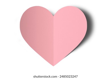 Pink origami paper hearts isolated on white background. - Powered by Shutterstock