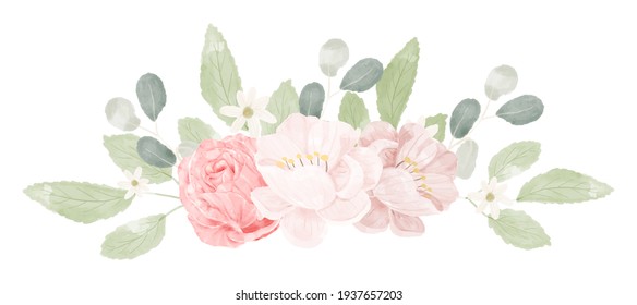 花 水彩 バラ ピンク の画像 写真素材 ベクター画像 Shutterstock