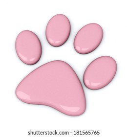 Pink paw  3d