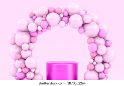 Download Pink Balloon Arch Stock Illustrations Images Vectors Shutterstock