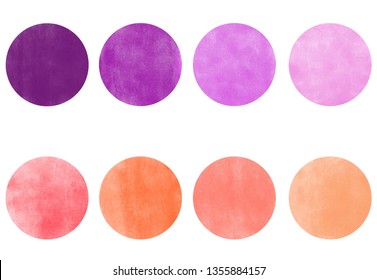 Pink And Purple Color Palette Of 8 Shades, Raster Illustration