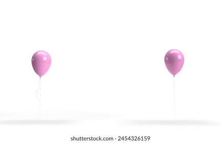 Pink purple red balloon white isolated background wallpaper empty blank twin children day kid son girl boy funny cartoon character friendship cute family friend birthday school love template event art - Powered by Shutterstock