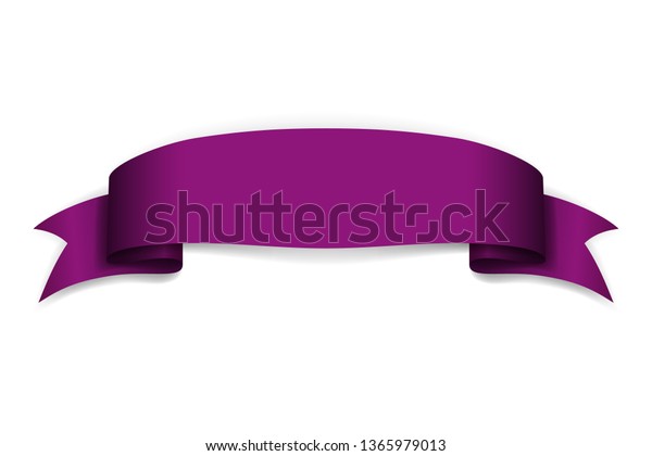 Pink Ribbon Banner Satin Blank Design Stock Illustration 1365979013