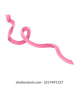 Pink ribbon breast cancer awareness month isolated on white background.	
 - Powered by Shutterstock