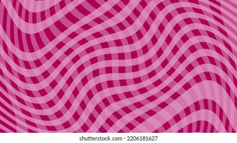 Pink Scotch Pattern With Wave Surface 