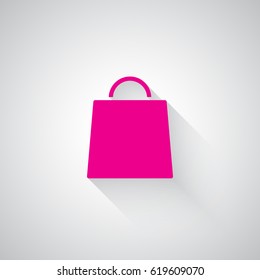 shopping bolsa icon pink
