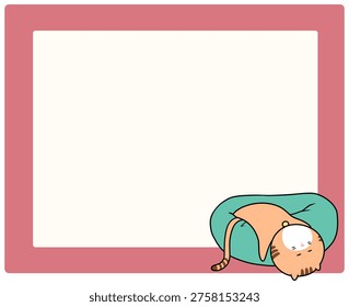 Pink square frame border