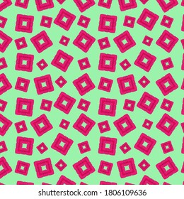 Pink squares pattern. For backgrounds and textures. Illustration.