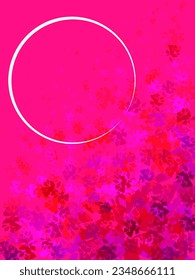 Pink texture with a white circle.