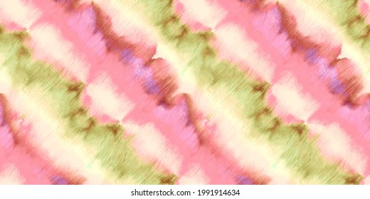 Pink Tie Dye, Pink Abstract Watercolor Spots. Pink Indian Dyed Watercolor Background.  Seamless Pastel Native Aquarelle Tie Dye Pattern. Seamless Light Paintbrush.