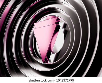 Pink Verge Cryptocurrency Symbol On Black 스톡 일러스트 1042371790 | Shutterstock