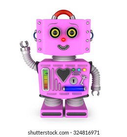 pink robot toy