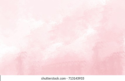 Pink watercolor background. Digital drawing.